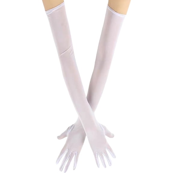 Seethrough Sheer Formal Gloves For Women Extended Length 55cm Arm Sleeves For Evening Dresses And Special Event