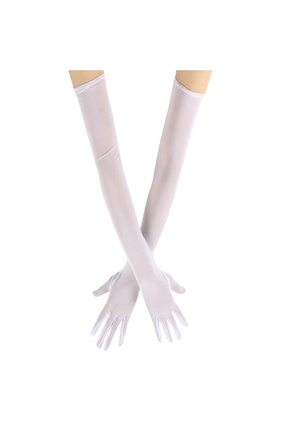 Seethrough Sheer Formal Gloves For Women Extended Length 55cm Arm Sleeves For Evening Dresses And Special Event