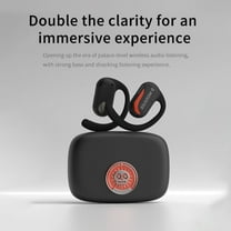 Seetoy Wireless Earbuds, Bluetooth Earphones Bluetooth 5.3 Over-Ear Earphones with Earhook Sports Headphones IPX5 Waterproof Headsets with Mic Deep Bass for Running Workout, Black