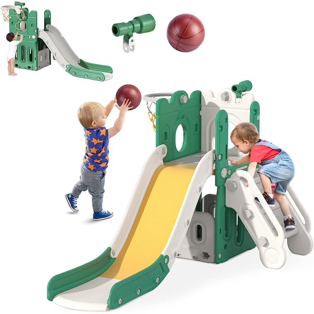 Seeutek 7 in 1 Toddler Slide for Toddlers Age 1+ Outdoor Indoor Slide