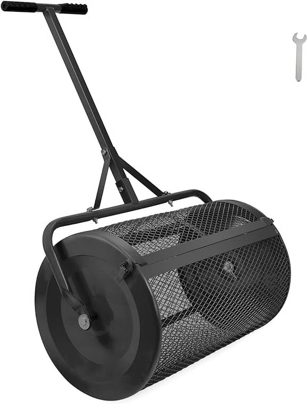 Seeutek Compost Spreader Peat Moss Spreader 24" W/Upgraded Side Latches