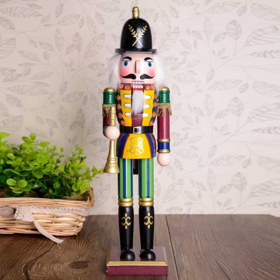 Didiseaon Christmas Nutcracker Soldier Puppet Wood Nutcracker Figurines Soldier Hanging Decorations for Christmas Tree, Shelves Tables Decor, Xmas Hanging Decor