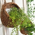 thumbnail image 1 of Handmade Woven Hanging Basket Wall Hanging Flower Pot Wicker Weaving Flower Pot Natural Wicker Storage Basket for Home Garden Wedding Wall Decorations, 1 of 1