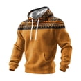 thumbnail image 1 of Seffadzy Men's Printed Pullover Hoodie, Vintage Ethnic Crew Neck, Streetwear Drawstring Top Suitable For Parties And Travel_Multicolor_4XL, 1 of 2
