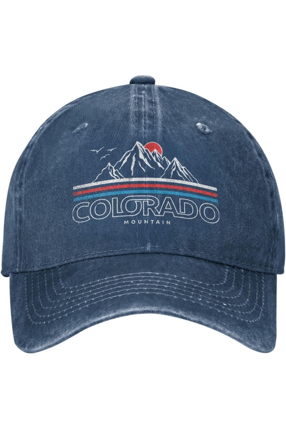 Sefgaen Cap Colorado Mountains Hat Men Dad Hats Trendy Caps Navy Blue