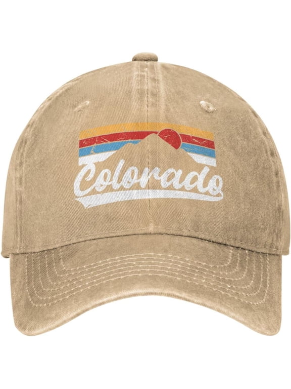 Sefgaen Hat Colorado Mountains Cap Men Baseball Hats Cool Hat Black