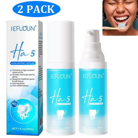 Sefudun Ha5 Repairing Toothpaste 2 Pack, Support Gums Hydration and Soft Tissue, Anti Bacterial and Inflammatory