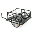 Sefzone Foldable Bike Cargo Trailer, Bike Wagon Trailer with Hitch, Bicycle Trailer Max Weight
