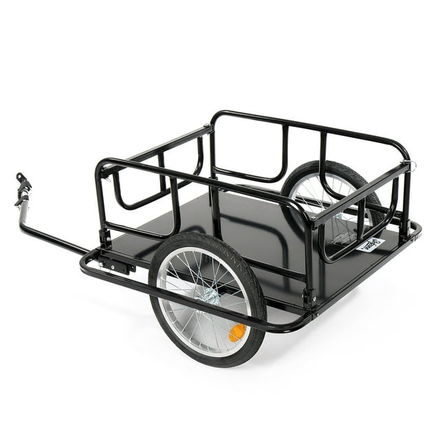 Sefzone Foldable Bike Cargo Trailer, Bike Wagon Trailer with Hitch
