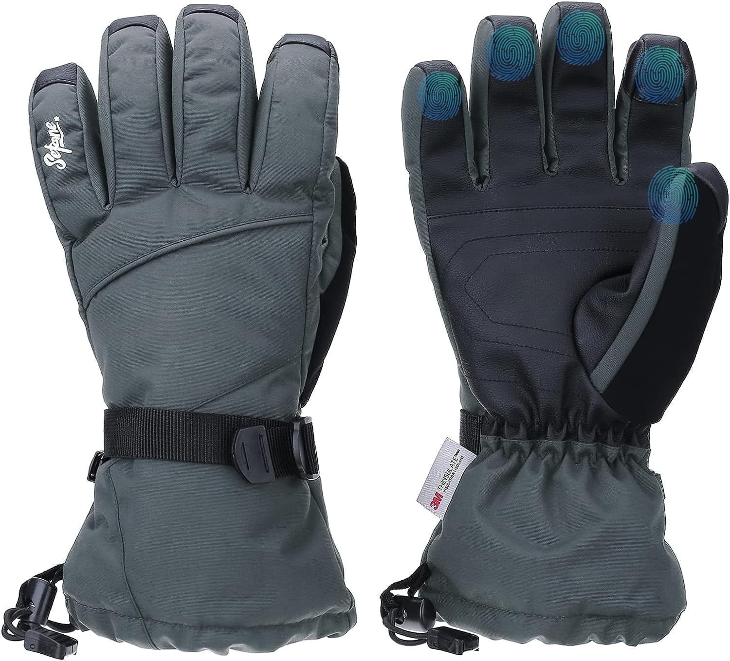 Amazon.com : Ski Gloves Waterproof Touchscreen Breathable