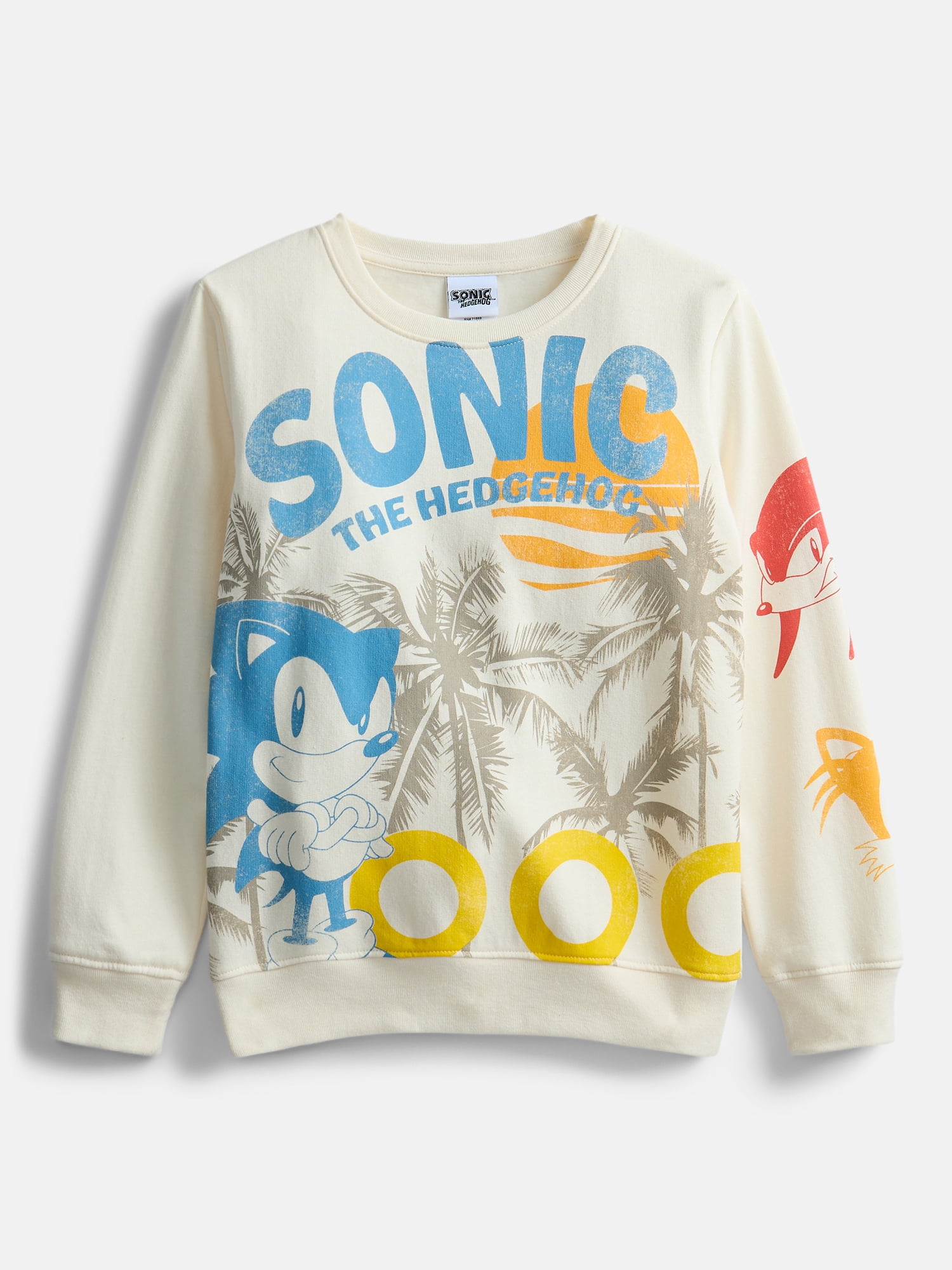 Sega Sonic The Hedgehog Boys Graphic Print Fleece Sweatshirt, Sizes XS 4/5-XL 14/16