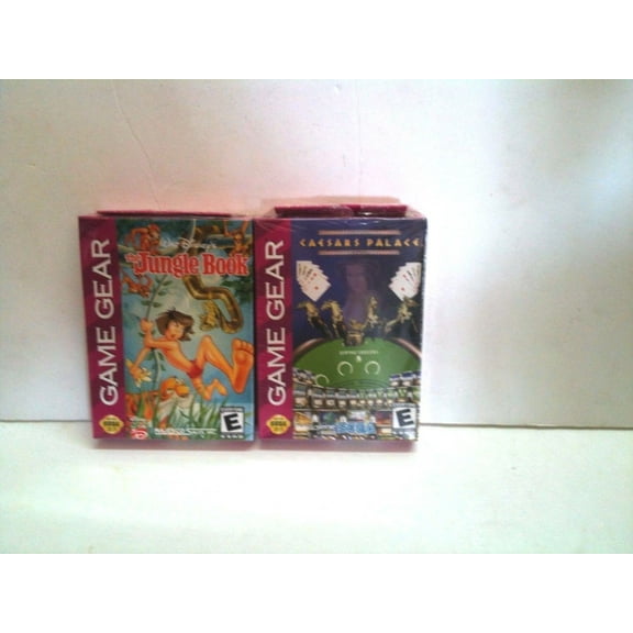 Sega Gamegear Games Disneys JUNGLE BOOK and Caesars Palace