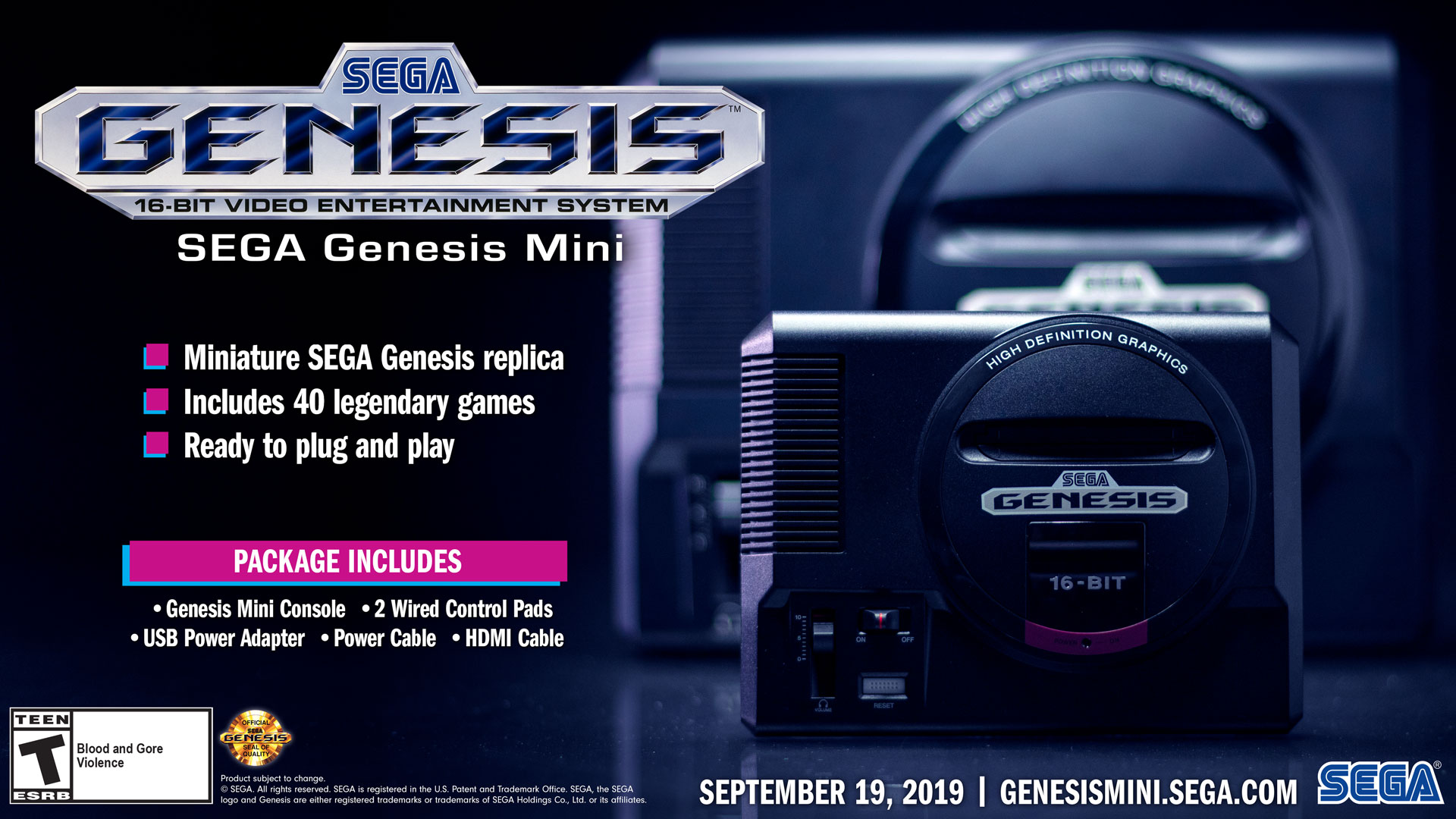 Sega Genesis Mini - Sega - image 1 of 12