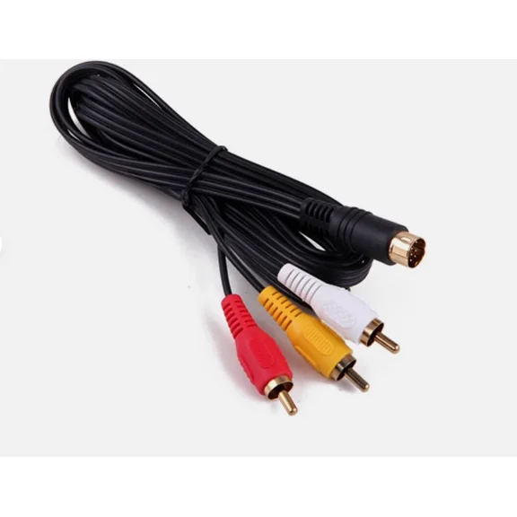 Sega Saturn Composite Av Audio Video Tv Adapter Cable Rca