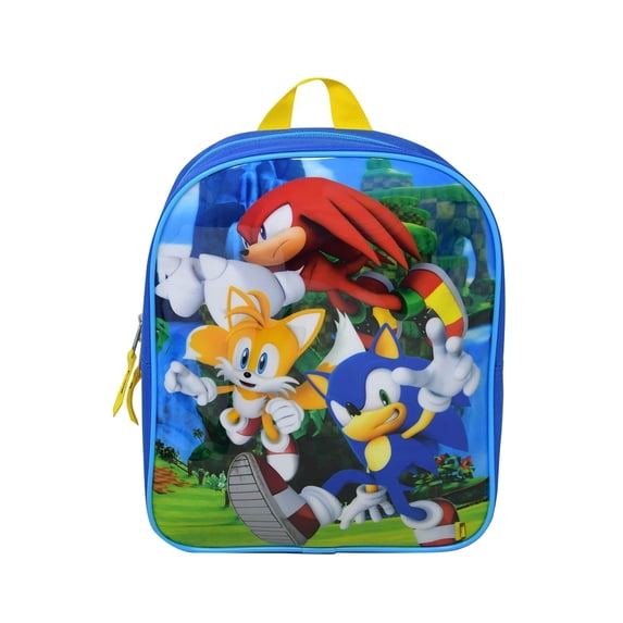 Sega Sonic The Hedgehog Backpack 11" Mini Toddler School Bag Knuckles Tails Boys