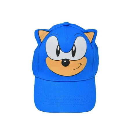 Sega Sonic The Hedgehog Baseball Cap Hat With Ears Youth Kids Boys Girls Blue