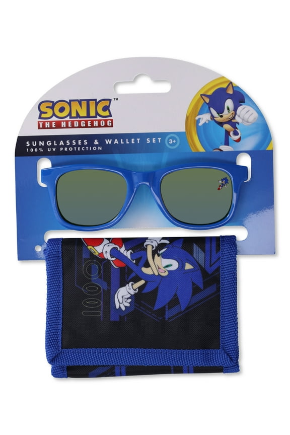 Sega Sonic the Hedgehog Boys Sunglasses and Wallet 2-Piece Set, Blue