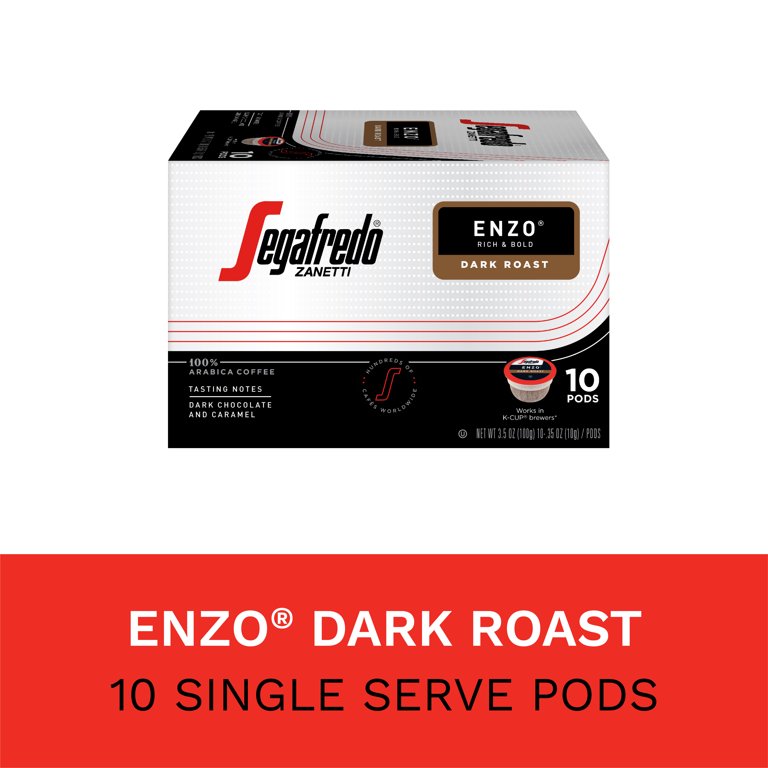 Segafredo Zanetti Single-Serve Coffee Pods, Enzo Dark Roast, 10 Ct