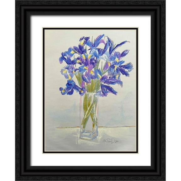 Segal, Alan 15x18 Black Ornate Wood Framed with Double Matting Museum Art Print Titled - Iris