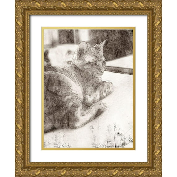 Segal, Alan 15x18 Gold Ornate Wood Framed with Double Matting Museum Art Print Titled - Warming Up