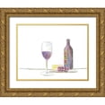 thumbnail image 1 of Segal, Alan 24x19 Gold Ornate Wood Framed with Double Matting Museum Art Print Titled - A Glass Of Vino, 1 of 4