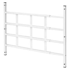 Segal S 4768 Fixed Window Guard, 31 In. - 54 In. X 21-1/2 In., Steel, White, 4-Bar, Non-Egress