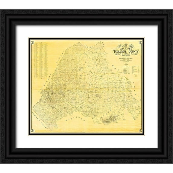 Segerstrom 14x12 Black Ornate Wood Framed with Double Matting Museum Art Print Titled - Tuolumne California Landowner - Segerstrom 1907