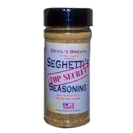 Seghetti's Top Secret Seasoning Devil's Breath Mixed Spice Wicked and Fiery Hot Seasoning, 8oz