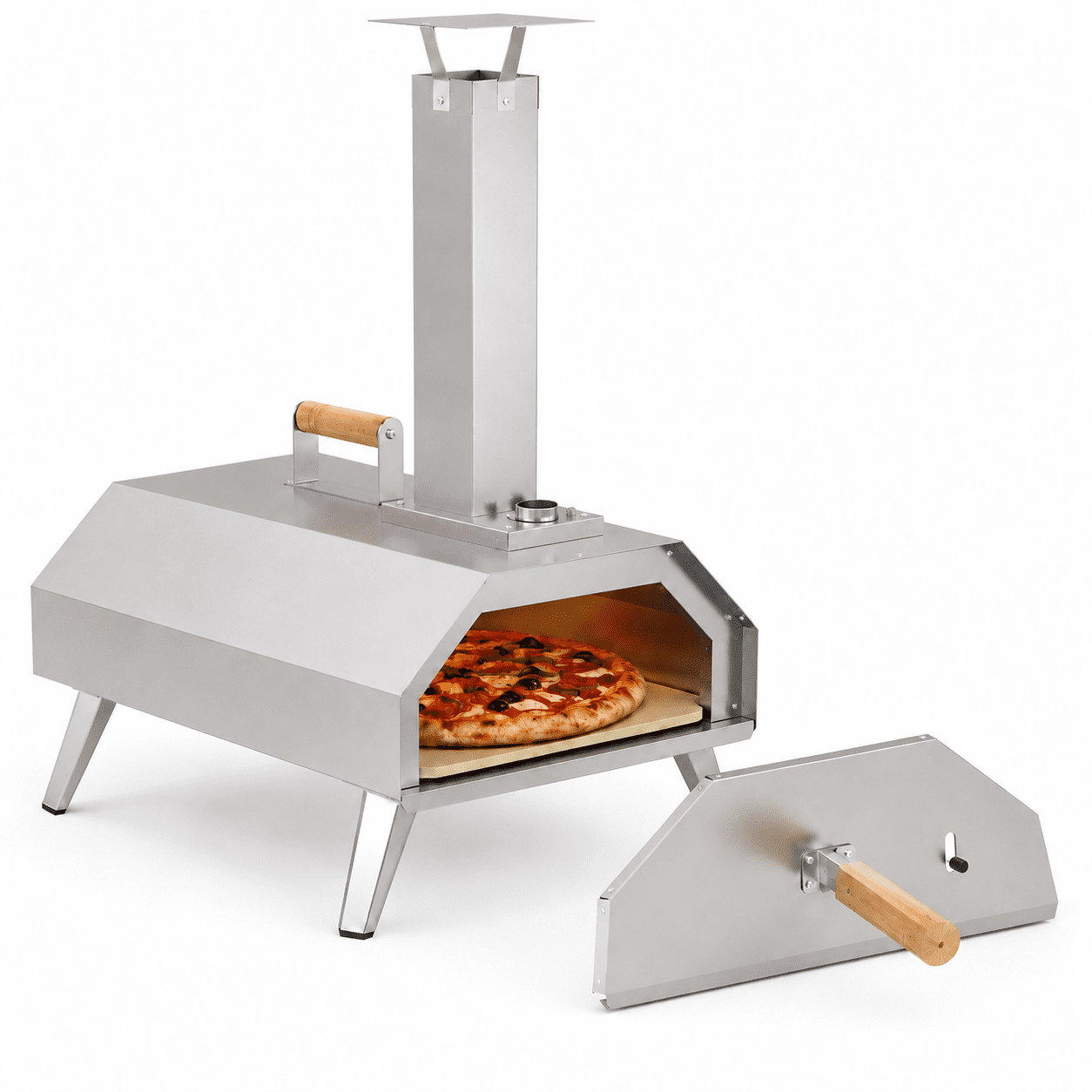 Segmart, Outdoor Pizza Oven, Portable Multi-Fuel, 12-inch