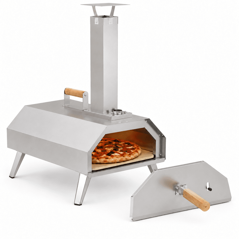 Segmart, Outdoor Pizza Oven, Portable Multi-Fuel, 12-inch