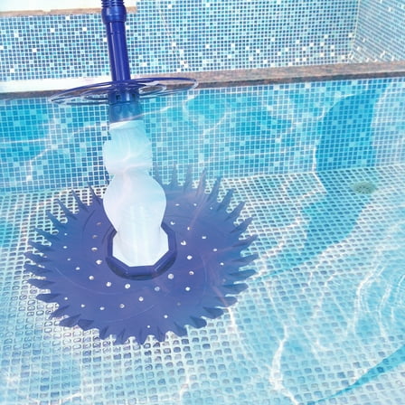 Segmart Automatic Pool Cleaner, Suction-Side, 10 Hoses, Blue and White