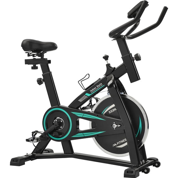 Segmart Cycling Bikes for Workouts, Indoor Stationary Cycling Bike, Smooth Belt Drive Exercise Bike with LCD Monitor, Bottle Holder, Adjustable Seat Bicycle for Home Cardio Gym Workout, L5398