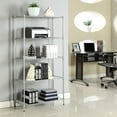 thumbnail image 1 of 5 Tier Black Epoxy Steel Wire Shelving Unit and Storage Racks, Metal Shelves for Garage Metal Storage Shelving, Kitchen Rack 29.13" x 13.39" x 59.06", Gray, S10122, 1 of 8