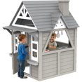 Segmart Kids Playhouse, Indoor and Outdoor Playset, Cedar Modern Gray