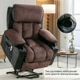 thumbnail image 1 of Segmart Massage Recliner Chairs with Remote Control, PU Leather Ergonomic Recliner Chair with Bread-Type Handrail & Padded Seat Backrest, Black & Brown, 1 of 8