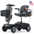 thumbnail image 1 of Segmart Mobility Scooter for Seniors, 20''W Armrest, Windshield, Rear Suspension, Front Rear Light, Cup Holder, USB Charging Port, Gift Flag, 300lbs, Grey, 1 of 13