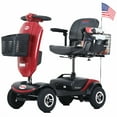 thumbnail image 1 of Segmart Mobility Scooter for Seniors, 20''W Armrest, Windshield, Rear Suspension, Front Rear Light, Cup Holder, USB Charging Port, Gift Flag, 300lbs, Red, 1 of 16