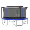 thumbnail image 1 of 16FT Outdoor Trampoline for Kids and Adults with Basketball Hoop, SEGMART Recreational Trampoline with Safety Enclosure Net, Heavy Duty Trampoline with 1320LBS Weight Capacity for Backyard, Patio, 1 of 6