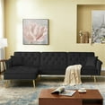 thumbnail image 1 of Segmart Uptown Sectional Sofa, Black Fabric, 1 of 11