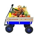 thumbnail image 1 of Segmart Wagon Cart for Kids, All Terrain Wagon with 200LBS Capacity, Outdoor Pull-Along Wagons with Removable Wooden Side Panels, Heavy Duty Utility Wagon with Rubber Wheels, Blue, 1 of 5
