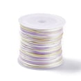 thumbnail image 1 of Segment Dyed Nylon Thread Cord Rattail Satin Cord for DIY Jewelry Making Chinese Knot Lilac 1mm, 1 of 3