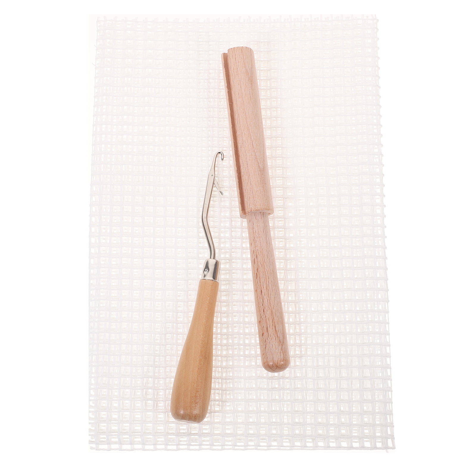 BLUPLE 2-Pack Latch Hook Tools - 6.3 Inch Wooden Crochet Needles For Rug Making & Crafts