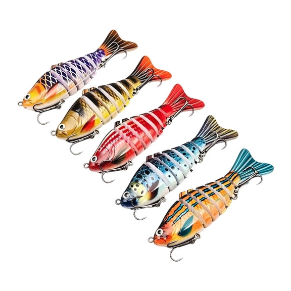 Segmented Lifelike Swimbait With Realistic Action For Enhanced Success Ice Well Live Well for Ice Casting Plugs for Practice Clam Ice Ice Sleds Large Trout Rig Drop Shot Rig Angler 865bled Ice Gear