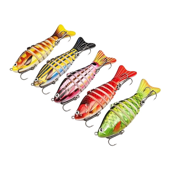 Segmented Lifelike Swimbait With Realistic Action For Enhanced Success Ice Well Live Well for Ice Casting Plugs for Practice Clam Ice Ice Sleds Large Trout Rig Drop Shot Rig Angler 865bled Ice Gear