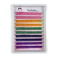 thumbnail image 1 of Segmented false eyelashes, large capacity, natural individual clusters, self-grafting, purple, blue, pink colored lash clusters, 1 of 6