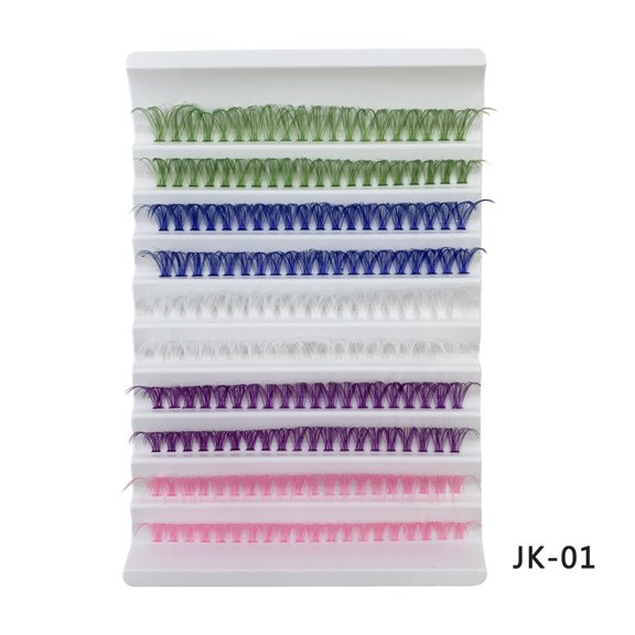 Segmented false eyelashes, large capacity, natural individual clusters, self-grafting, purple, blue, pink colored lash clusters