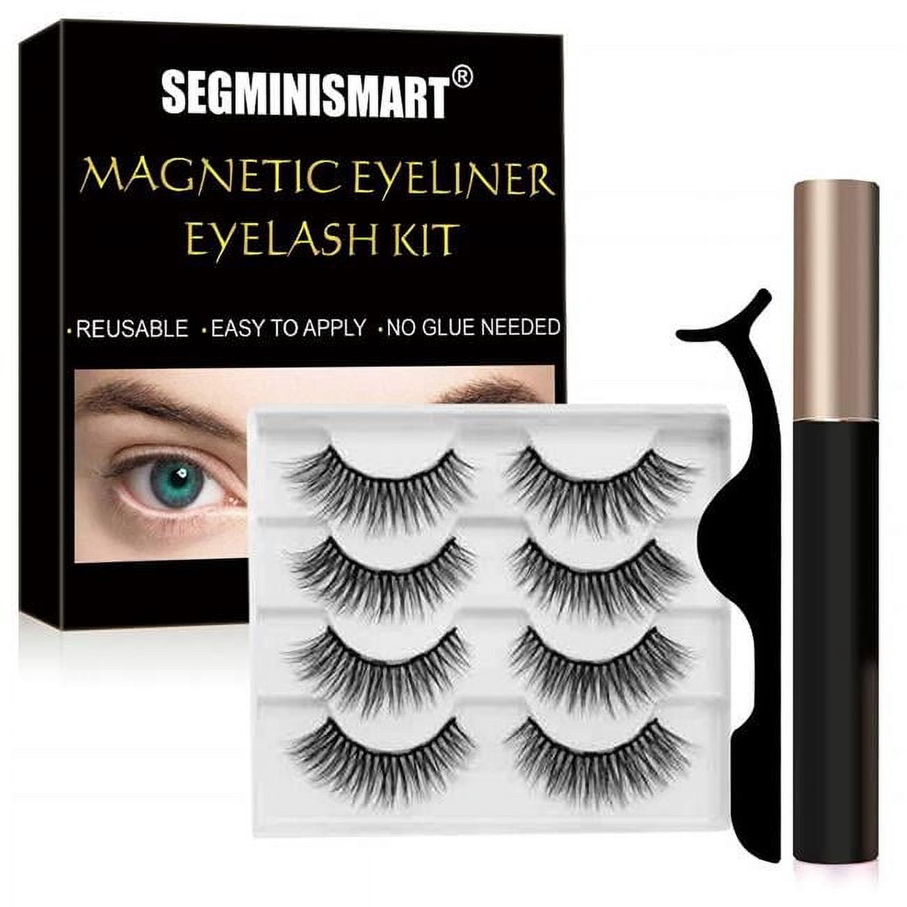 Segminismart BK 3090 Magnetic Eyeliner & 4 Pairs of Eyelashes Kit