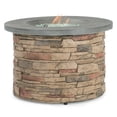 thumbnail image 1 of RST Brands Sego Lily Stainless Steel Modern Sage Round Stone Fire Table - Gray, 1 of 7