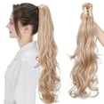thumbnail image 1 of Sego Long Thick Jaw Claw Clip In Ponytail Hair Extensions Synthetic Fiber Curly Wavy Pony Tail Hairpieces for Women, 1 of 2