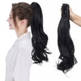 thumbnail image 1 of Sego Long Thick Jaw Claw Clip In Ponytail Hair Extensions Synthetic Fiber Curly Wavy Pony Tail Hairpieces for Women, 1 of 3